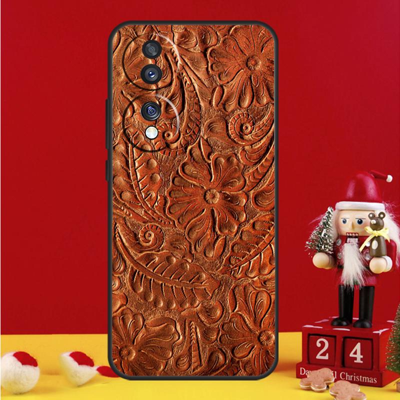 Коричневый Western Case с ручной тиснёной отделкой для Honor Magic 7 6 8 Pro Honor Win X9a X9b X9c X9d X8c X8b 50 70 90 200 400 Lite Чехол