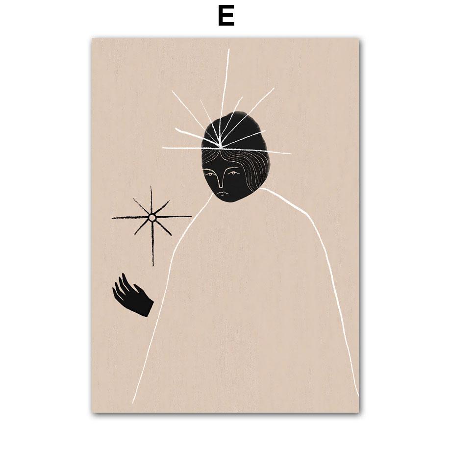 Classy Brow Line Abstract Girl Face Body Flower Minimalism Living Room Decor Canvas Painting Posters And Prints Wall Art Picture