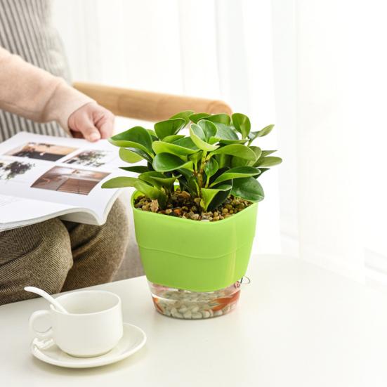 Цветочный горшок Многоцелевой самополивающийся полипропиленовый перегородочный слой Съемный горшок для сада