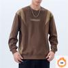 American Retro Heavy Crew Neck Sweater Men'S Top Trendy Brand Contrasting Color Loose Versatile Jacket