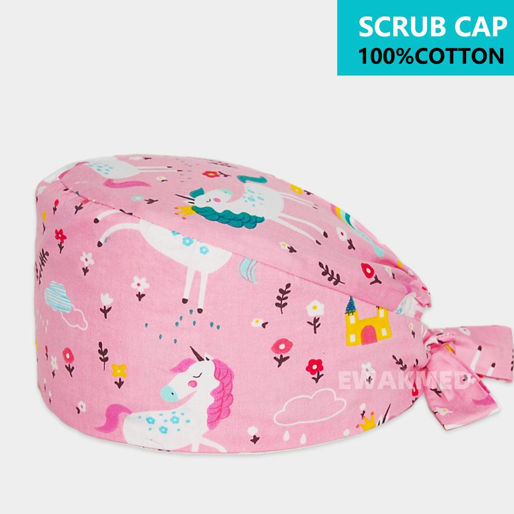Новая мягкая кепка из хлопка, регулируемая шапка с героями мультфильмов, шапка для лабораторной работы, хирургическая шапка, аптека, аксессуары для ухода за стоматологом, шапочки-скрабы