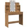 VidaXL Dressing Table with LED Lights Artisan Oak 96x40x142 Cm, Makeup Table, Jewelry Table, Dressing Table with Mirror, 857026