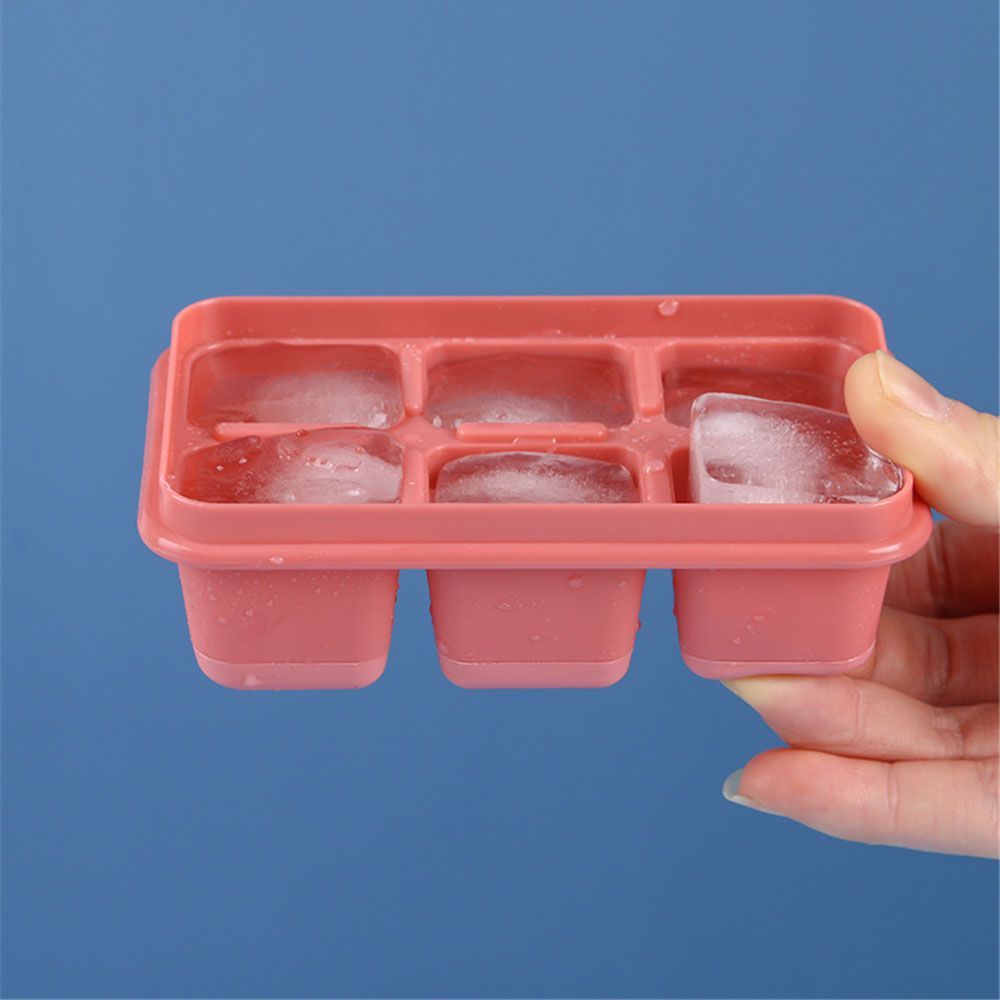Chiller Soft Silicone Mold Fast Cool Gadget Ice Cube Maker Drink Cooling With Lid 6 Grids Ice Mould