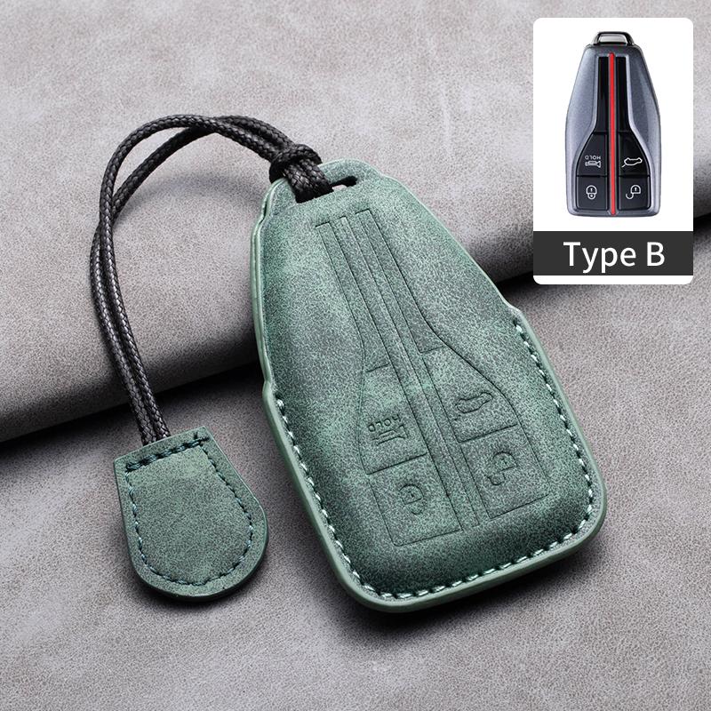 New Sheepskin Car Key Case Cover Protector Shell For FAW Hongqi H9 H7 H5 HS5 HS7 HS5 H7 H5 HS7 Smart Remote Keychain Accessories