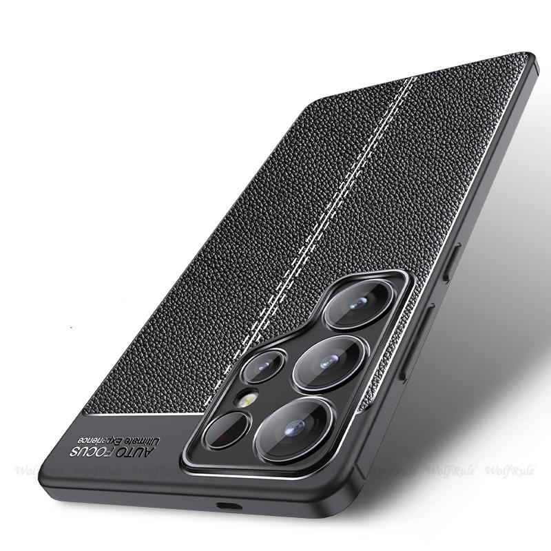 Для Samsung S25 Ultra Чехол Samsung Galaxy S25 Ultra Capas Бампер Задняя крышка Противоударный Мягкий TPU Кожаный Чехол Samsung S25 Ultra