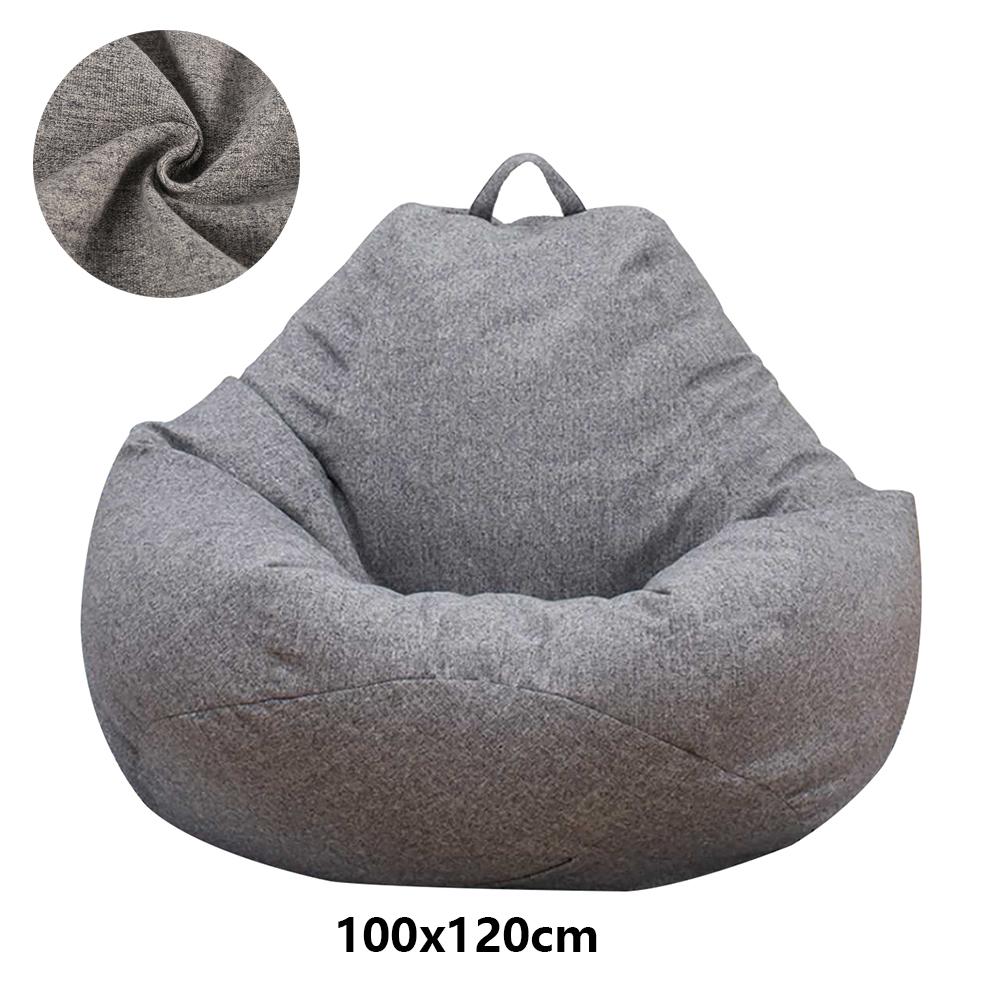 Lazy Sofas Cover Large Bean Bag Cover Without Filler Adults Couch Living Room Bedroom Home Tatami Lounger Comfortable Seat Cover
