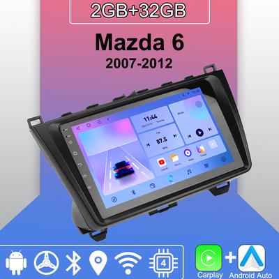 Android Carplay автомобильное радио для Mazda 6 2007-2012 мультимедийный проигрыватель головное устройство стерео GPS навигация BT WIFI 2+32 ГБ