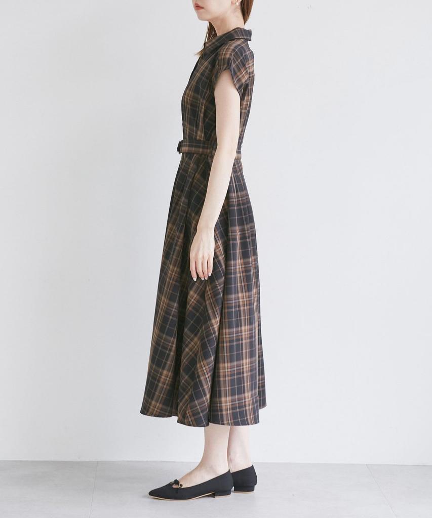 Веревочный Пикник Платье в Клетку с Заложенными Складками Разных Цветов GDE55050 Conmain 38 Женское (40)