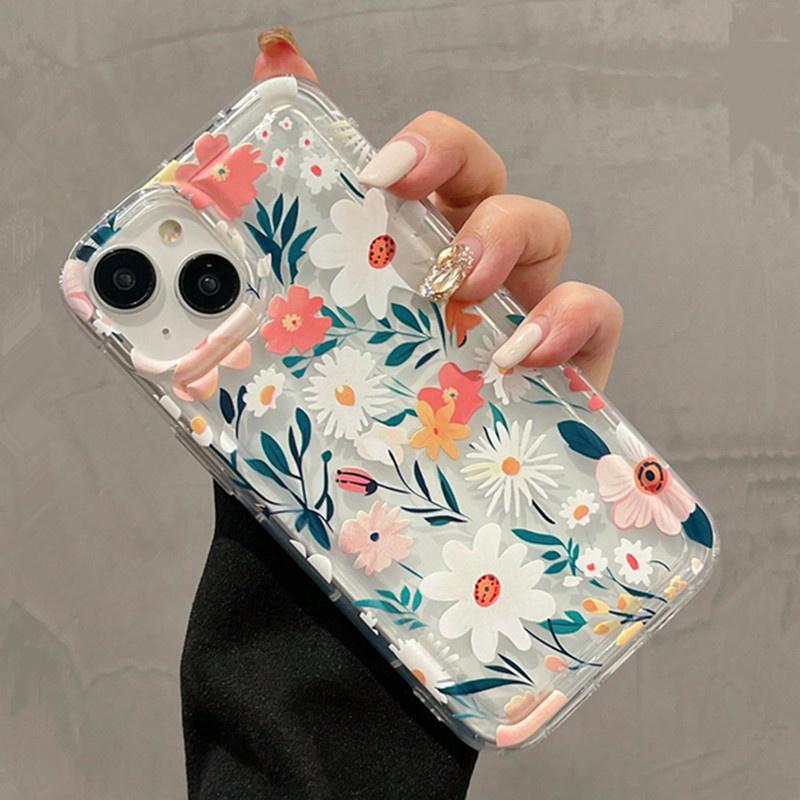 Summer Flower Phone Case for Mi 14 13 12 11 Lite 5G Ne 11T 12T 13T Poco X3 F5 Pro Soft Clear Shockproof Cover