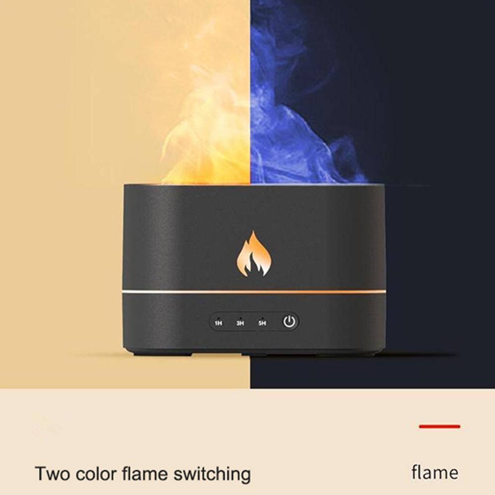 250ml USB Air Humidifier Essential Oil Aroma Diffuser 3D Flame Mist Home Decor