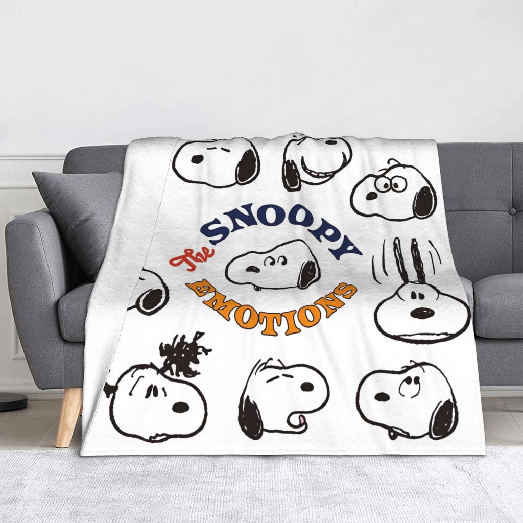 Плед Snoopy для дивана мультяшная собака Мягкий пушистый плюшевый плед 50x60 дюймов Разные размеры Покрывала для всех сезонов