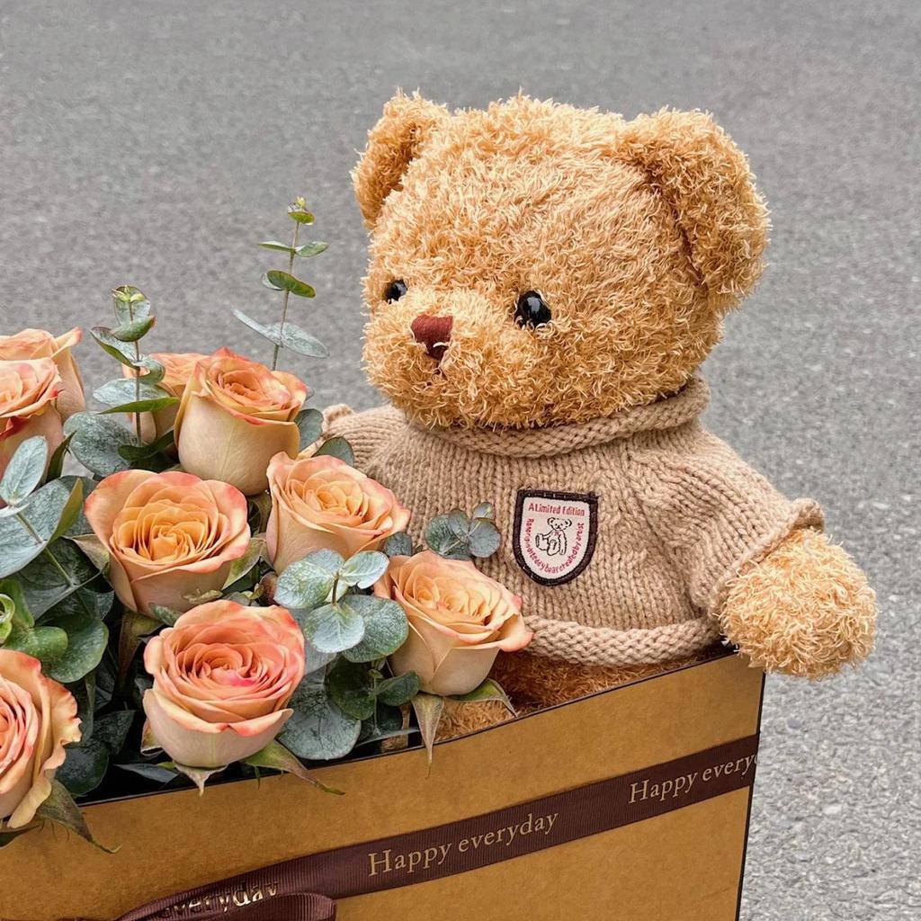 Подарочная коробка с плюшевой игрушкой «Мишка Тедди» - Набивная кукла-медведь на дни рождения