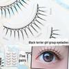Meiliyue Korean Girl Group Black Stem False Eyelashes - 14 Hand-Woven Clusters
