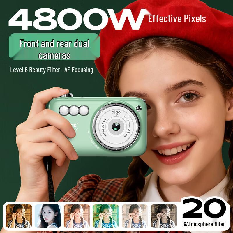 aigo V1 Dual Camera 4K Digital Selfie Camera (CN version)