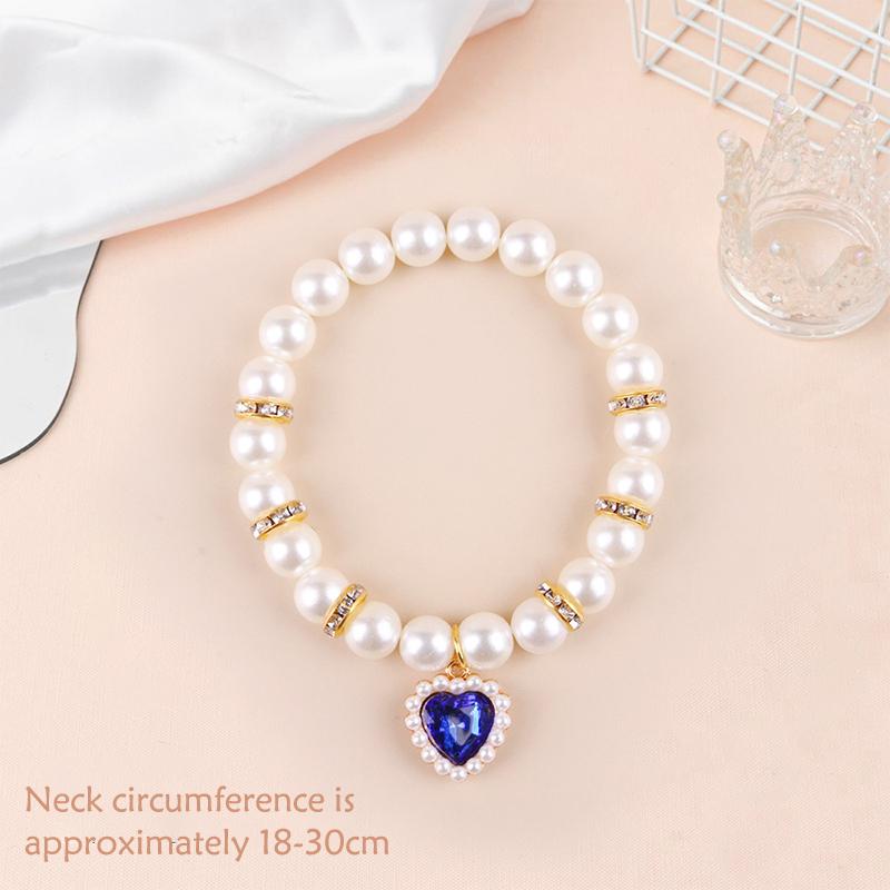 Adjustable Pet Pearl Necklace Cat Dog Pearl Collar Wedding Party Pet Jewelry Accessories Pet Products Pet Birthday Gifts