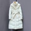 Women's Winter Plus Size Slim  Knee-length  Collarless Thickened Hooded Warm Loose Winter Casual Down Coat