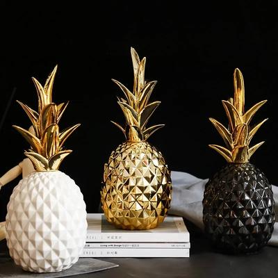Nordic Light Luxury Ceramic Ананас Золотой Креативный Дом Гостиная Крыльцо Модель Комната Мягкое Украшение Свадебный Подарок Декор