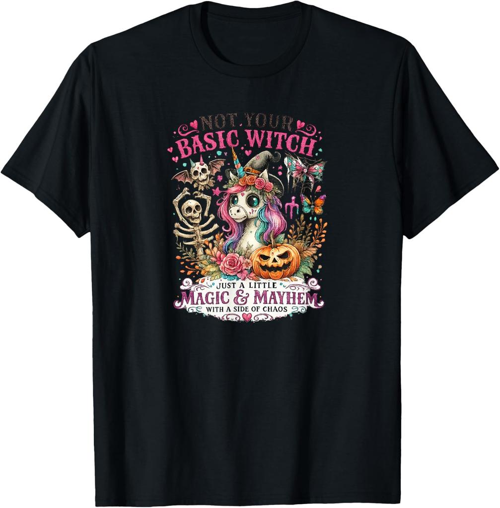Not Your Basic Witch Unicorn Halloween Magic Unisex T-Shirt