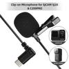 SJCAM Sports Camera Clip-on Microphone Lapel Mic Plug-and Play 360 Degrees Omnidirectional Pickup Noise