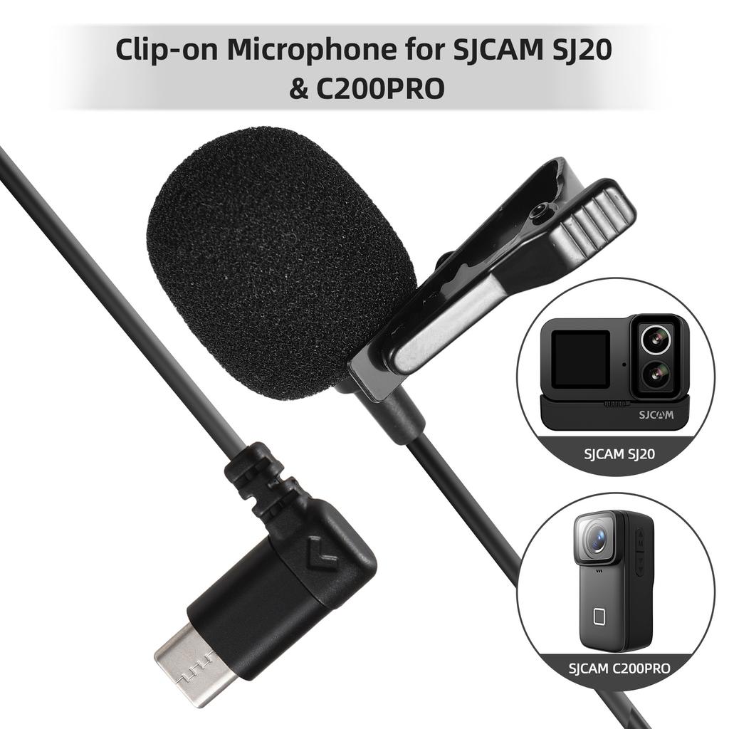 SJCAM Sports Camera Clip-on Microphone Lapel Mic Plug-and Play 360 Degrees Omnidirectional Pickup Noise