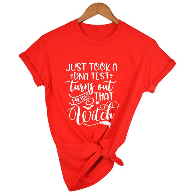 I Just Took A Dna Test Halloween I M 100 That Witch Graphic Tee Women S