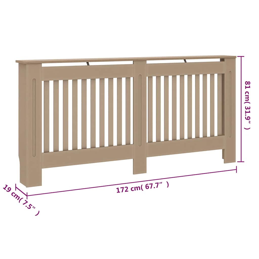 Radiator Cover 172 x 19 x 81 cm Medium Density Fibreboard