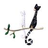 Cute Lazy Polka Dot Kitten Brooch, Couple Cat Pin, Alloy Drip Oil Popular Accessories