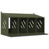 4 Compartment Chicken Nesting Box in Olive Green Metal