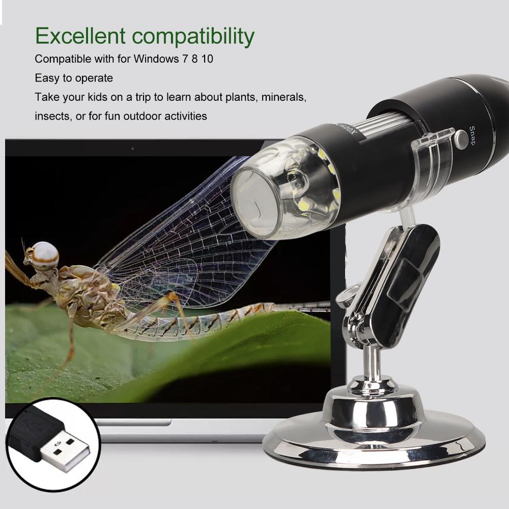 with 8 LED Digital Microscope 50X-1600X Magnification Handheld Microscope Smartphone