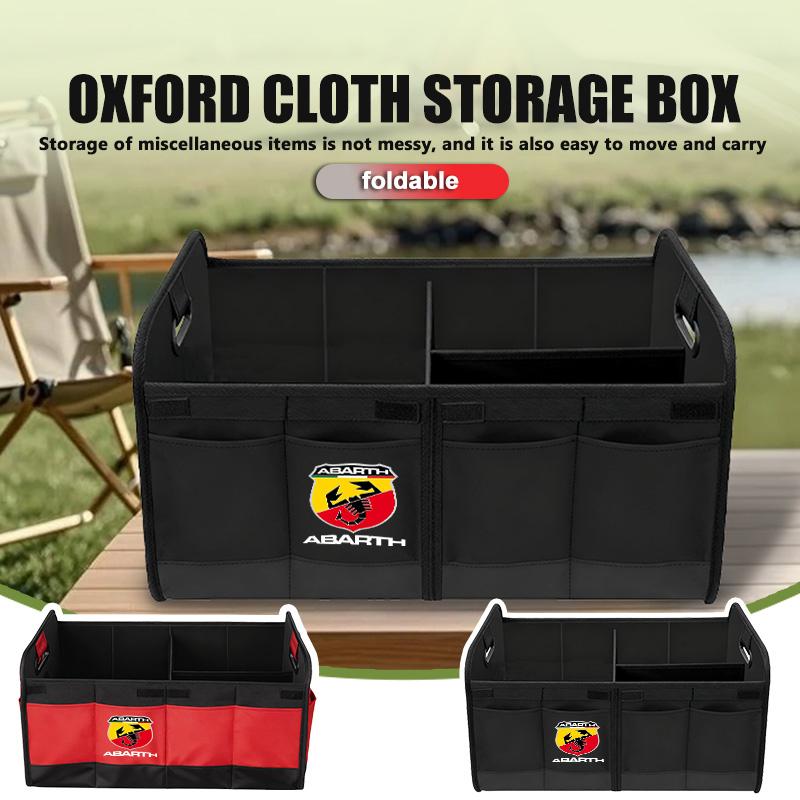 Foldable Trunk Storage Box Waterproof Oxford Cloth Large-Capacity Organizer Bag For Abarth FIAT 500 Tipo FR Panda Argo Freemont