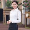 Spring Autumn Korean White Shirt Women's Lapel Shirts Ladies Long Sleeve Slim Fit Professional Tops