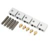 15 Pcs 3D Printer Hotend Kit Stainless Steel Tube Brass Nozzle Heating Block 3D Printer Hotend