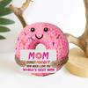 1Pc Doughnut Funny Positive Energy Knitted Room Decoration Handmade Crochet Doll With Card Mom's Gifts