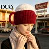Humorous Costume Hat for Men And Women Funny Beer Mug Hat, Novelty Knitted Leg Warmers Versatile Knit Adults with Handles, Winter Warm Gloves Adults,