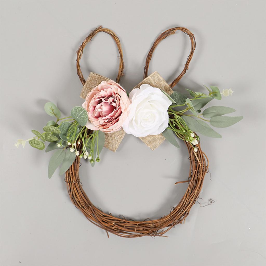 Пасхальный венок, подвесное украшение на дверь. Венок из искусственных яиц, весенний венок из искусственных цветов, подвесное украшение на дверь