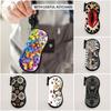 Portable Hanging Flower Print Eyeglass Case Leather Soft Reading Glass Pouch Water-resistant Lips Print Sunglasses Holder Gifts