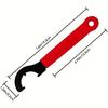 1Pc Anti Slip Handle Spanner Wrench Tool, Outer Diameter 1 1/4 Inches For Floor Pipes Fitting, Cars Walnut