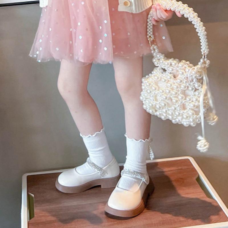 Туфли для девочек однотонные, кожаные, со стразами, простые, повседневные, для выступлений, туфли принцессы