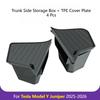 For Tesla Model 3 Highland/Model Y Juniper/Model Y L/Model Y -2026 Rear Trunk Side Storage Box With Cover Mod Accessories