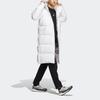 Adidas 3ST Long Hooded Down Jacket With Logo Print Unisex Outerwear White HN2098