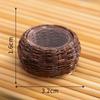Bamboo Basket Chair Dustpan Dollhouse Simulation Decoration' Dollhouse Miniature Furniture Resin