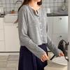 New ArrivalS Open Run Women S Round Button Ribbed Long Sleeve Cardigan