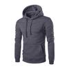 Men's Solid Color Hooded Sweatshirt Men's Casual Sports Long Sleeved Pullover Sweatshirt