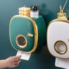 Golden Bathroom Shelf Storage Box Punch-Free Wall-Mounted Toilet Paper Holder Box Waterproof Paper Towel Bathroom Storage Rack