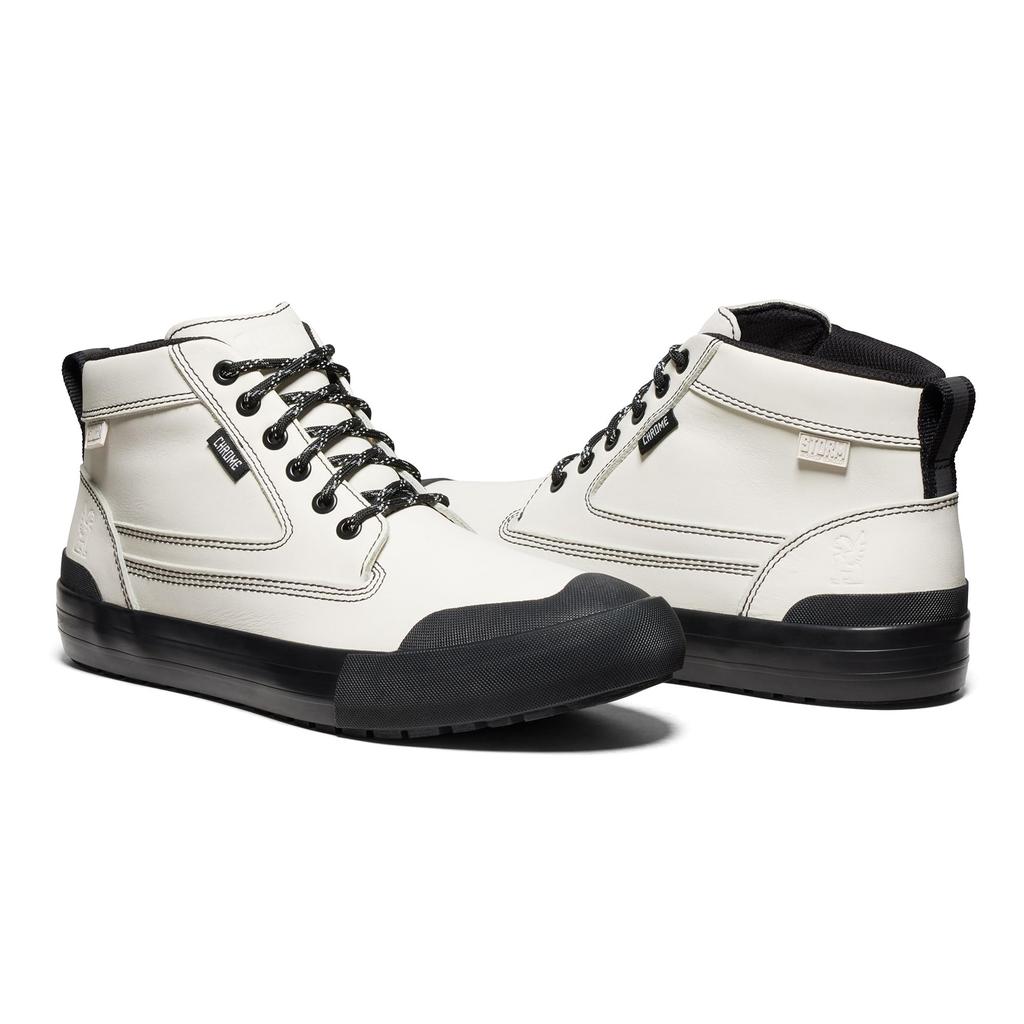 Водонепроницаемые велосипедные кроссовки Chrome Storm 415 Traction Boot, доступны в размере (текущая модель) Panaracer, Кость/Черный, белый, 27.5 см.