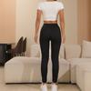 Women's High Waist Casual Pants Solid Color Fleece Thermal Leggings Winter Long Fleece Trousers Plush Running