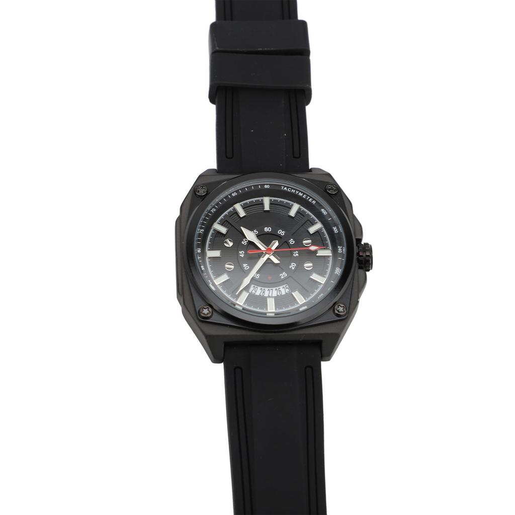 Мужские многофункциональные кварцевые часы водонепроницаемые силиконовый ремешок стильные наручные часы повседневные деловые часы-хронограф