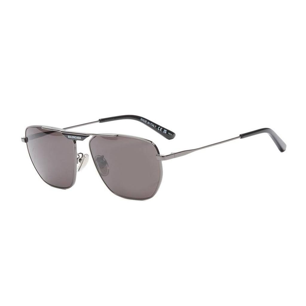Balenciaga Frame Logo Irregular Shape Sunglasses Men sunglasses Silver 30014549001