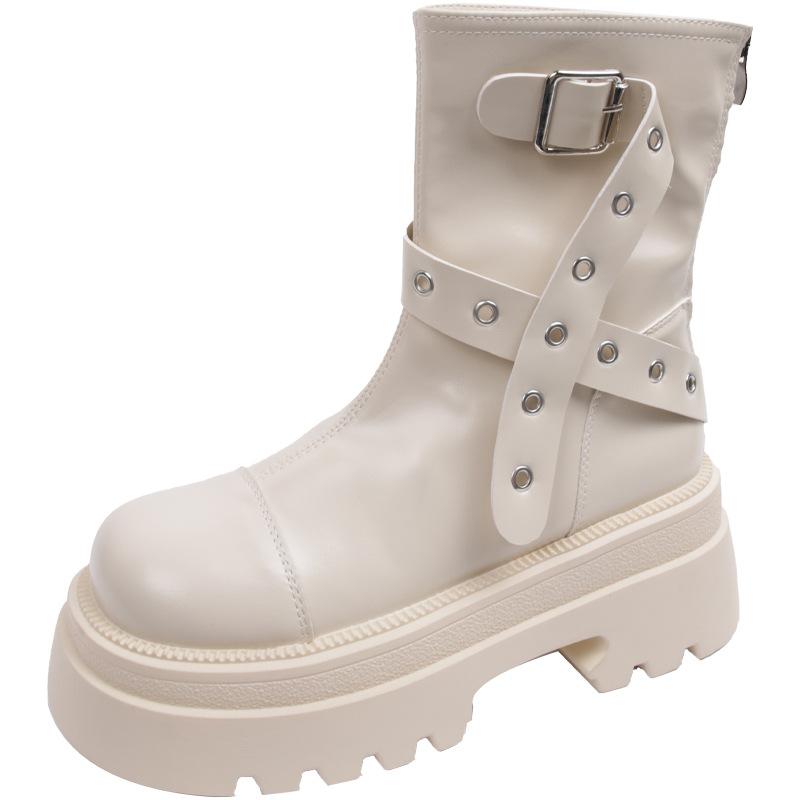 Коричневые американские ретро-сапоги Martin на платформе женские летние 2025 новые тонкие и завышенные короткие сапоги Майяра