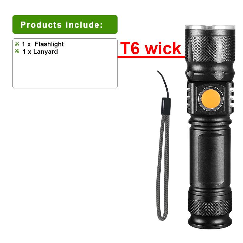 Мини многофункциональный фонарик USB перезаряжаемый портативный фонарь 500 м водонепроницаемый уличный рабочий фонарь для кемпинга и рыбалки